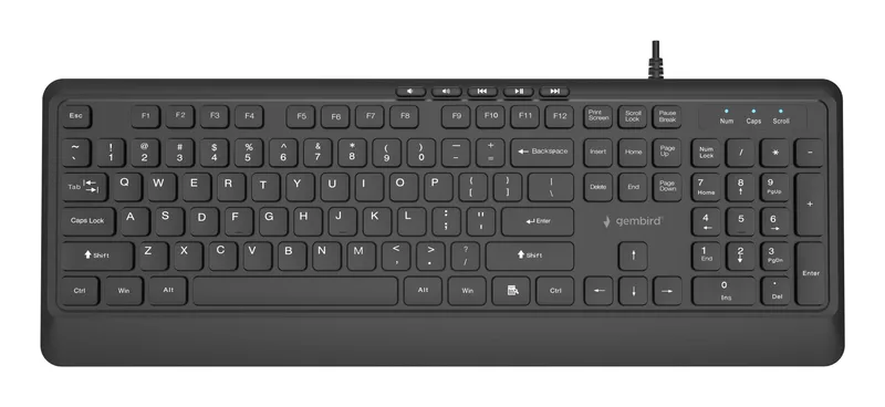 KEYBOARD MULTIMEDIA USB ENG/BLACK KB-MCH-05 GEMBIRD