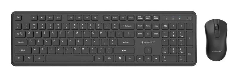 KEYBOARD +MOUSE WRL ENG/BK KBS-WPS-01 GEMBIRD