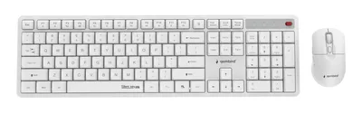 KEYBOARD +MOUSE WRL ENG/WHITE KBS-WMS-01-W GEMBIRD