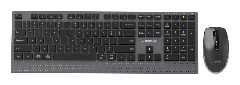 KEYBOARD +MOUSE WRL ENG/BK KBS-WPS-02 GEMBIRD