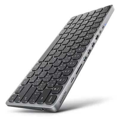 KEYBOARD + I/O HUB 9IN1/0.6M HMC-KB-US AXAGON