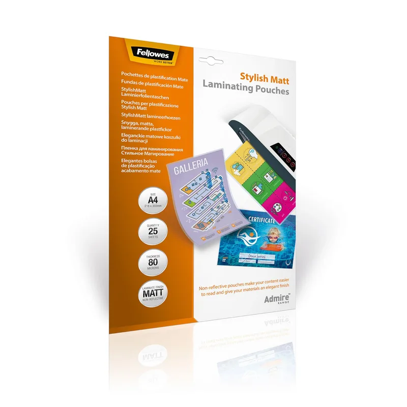 LAMINATING POUCH A4/25PCS 5602101 FELLOWES