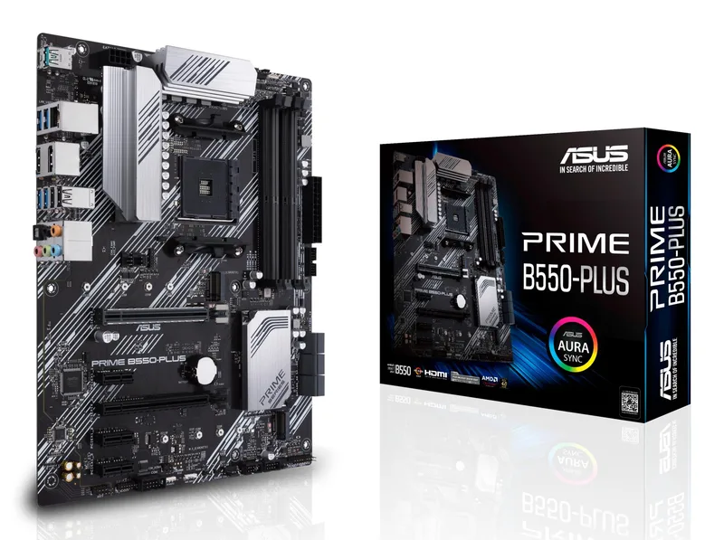Mainboard|ASUS|AMD B550|SAM4|ATX|3xPCI-Express 3.0 1x|1xPCI-Express 3.0 16x|2xM.2|1xPCI-Express 4.0 16x|Memory DDR4|Memory slots 4|1xHDMI|1xDisplayPort|2xUSB 2.0|1xUSB type C|5xUSB 3.2|1xOptical S/PDIF|1xRJ45|5xAudio port|PRIMEB550-PLUS