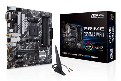 Mainboard|ASUS|AMD B550|SAM4|MicroATX|Memory DDR4|Memory slots 4|2xPCI-Express 3.0 1x|1xPCI-Express 4.0 16x|2xM.2|1x15pin D-sub|1xDVI-D|1xHDMI|2xAudio-In|1xAudio-Out|6xUSB 3.2|1xPS/2|1xRJ45|PRIMEB550M-AWIFIII