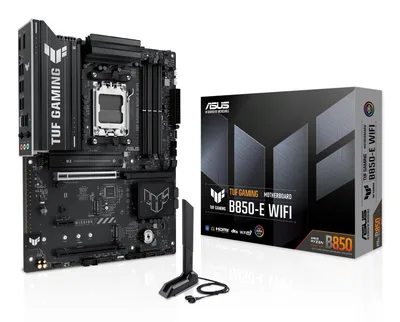 Mainboard|ASUS|AMD B850|SAM5|ATX|Memory DDR5|Memory slots 4|1xPCI-Express 4.0 1x|1xPCI-Express 4.0 16x|1xPCI-Express 5.0 16x|3xM.2|1xHDMI|1xDisplayPort|3xUSB 2.0|4xUSB 3.2|1xUSB-C|1xRJ45|3xAudio port|TUFGAMINGB850-EWIFI