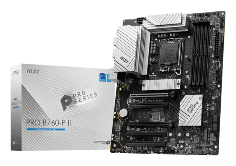 Mainboard|MSI|Intel B760 Express|LGA1700|Memory DDR5|Memory slots 4|5xPCI-Express 5.0 16x|2xM.2|1xHDMI|1xDisplayPort|2xUSB 2.0|2xUSB 3.2|1xUSB-C|1xOptical S/PDIF|1xRJ45|5xAudio port|PROB760-PII