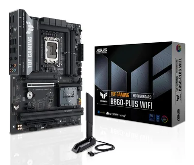 Mainboard|ASUS|Intel B860 Express|LGA1851|ATX|Memory DDR5|Memory slots 4|1xPCI-Express 4.0 1x|1xPCI-Express 4.0 16x|1xPCI-Express 5.0 16x|3xM.2|1xHDMI|1xDisplayPort|2xUSB 2.0|3xUSB 3.0|2xUSB 3.2|1xUSB-C|1xOptical S/PDIF|1xRJ45|5xAudio port|TUFGAMINGB860-PLUSWIFI