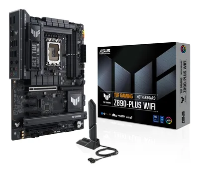 Mainboard|ASUS|Intel Z890|LGA1851|ATX|Memory DDR5|Memory slots 4|2xPCI-Express 4.0 1x|1xPCI-Express 4.0 4x	|1xPCI-Express 4.0 16x|1xPCI-Express 5.0 16x|4xM.2|1xHDMI|1xDisplayPort|3xUSB 3.0|3xUSB 3.1|1xUSB-C|1xUSB-C w/Thunderbolt|1xOptical S/PDIF|1xRJ45|5xAudio port|TUFGAMINGZ890-PLUSWIFI