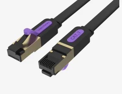 PATCH CABLE CAT.7 FLAT/10M BLACK ICABL VENTION