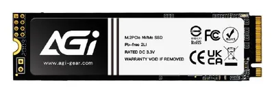 SSD|AGI TECHNOLOGY|150xTBW rating|MTBF 1600000 h|Read speed 1950 MB/s|Write speed 1200 MB/s|NVMe Yes|PCI Express 3.0|M.2|256 GB|AGI256G16AI198-CB