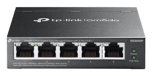 Switch|TP-LINK|ES205G|Switch type Managed|5xRJ-45 ports|RJ-45 Ports Type Gigabit Ethernet (10/100/1000)|ES205G