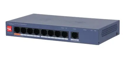 Switch|DAHUA|CS4009-8ET1GT-60|Switch type Managed|Switch layer L2|9xRJ-45 ports|RJ-45 Ports Type Gigabit Ethernet (10/100/1000)|8xFast Ethernet (copper) ports quantity|1xGigabit Ethernet (copper) ports quantity|Power over Ethernet (PoE) Yes|CS4009-8ET1GT-60