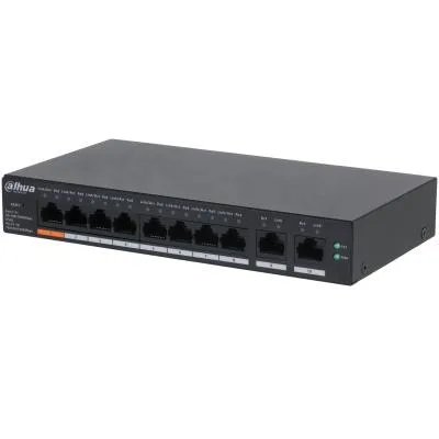 Switch|DAHUA|CS4010-8GT-60|Switch type Managed|Switch layer L2|Form factor Desktop/Wall-Mounting|10xRJ-45 ports|RJ-45 Ports Type Gigabit Ethernet (10/100/1000)|Power over Ethernet (PoE) Yes|8xPower over Ethernet (PoE) ports quantity|Total Power over Ethernet (PoE) budget 60 W|CS4010-8GT-60