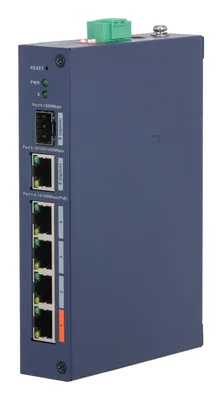 Switch|DAHUA|Switch type Managed|Switch layer L2|Form factor Desktop|4xRJ-45 ports|RJ-45 Ports Type Fast Ethernet (10/100)|4xFast Ethernet (copper) ports quantity|1xGigabit Ethernet (copper) ports quantity|1xSFP module slots quantity|1xFiber uplink ports quantity|Power over Ethernet (PoE) Yes|4xPower over Ethernet (PoE) ports quantity|Total Power over Ethernet (PoE) budget 60 W|CHS4106-4ET-60