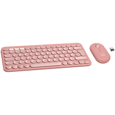 LOGITECH Pebble 2 Bluetooth Keyboard Combo - TONAL ROSE - US INT'L