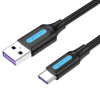 CABLE USB-C TO USB2.0/1M PVC BLACK CORBF VENTION