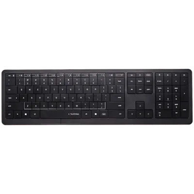 CLEVETURA CLVX 1 Touch-On-Keys AI Wireless Keyboard, ANSI US Windows Layout, Scissor Switches, Aluminum Chassis, Interactive RGB, Windows/Linux/MacOS support