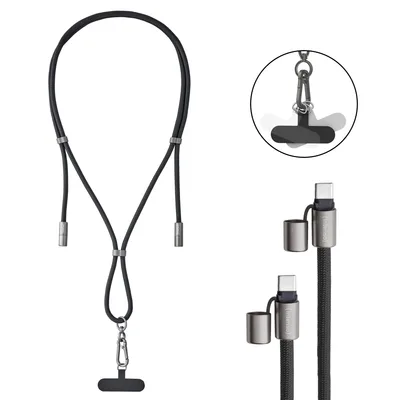 CABLE USB-C TO USB-C 1.65M/LANYARD BLACK 7991000 INTENSO
