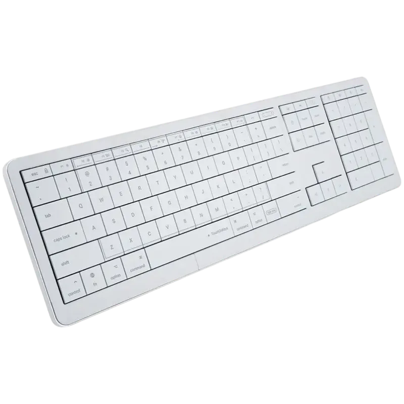 CLEVETURA CLVX 1 Touch-On-Keys AI Wireless Keyboard, ANSI US Mac layout, Scissor Switches, Aluminum Chassis, Interactive RGB, Mac/iPad/AppleTV/PC support