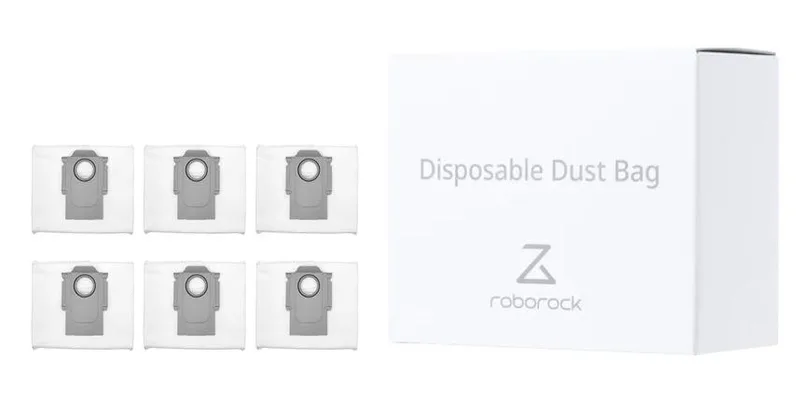 Vacuum Cleaner Accessory|ROBOROCK|Disposable Dust Bag 6pcs|White|For OC0/Q70+/Q70 Max+/OC5/Q75+/Q75 Max+/Q55+/O35/S75 MaxV Ultra/S70 Pro Ultra/S80 Pro Ultra/S85 Pro Ultra/OC0-D/S80+/Q80 Max+/OC5-D/S85+/Q85 Max+/Q55 Pro+/S70 Max Ultra/S75 Max Ultra/Q55 Max+/Q55 DuoRoller+|8.02.0132