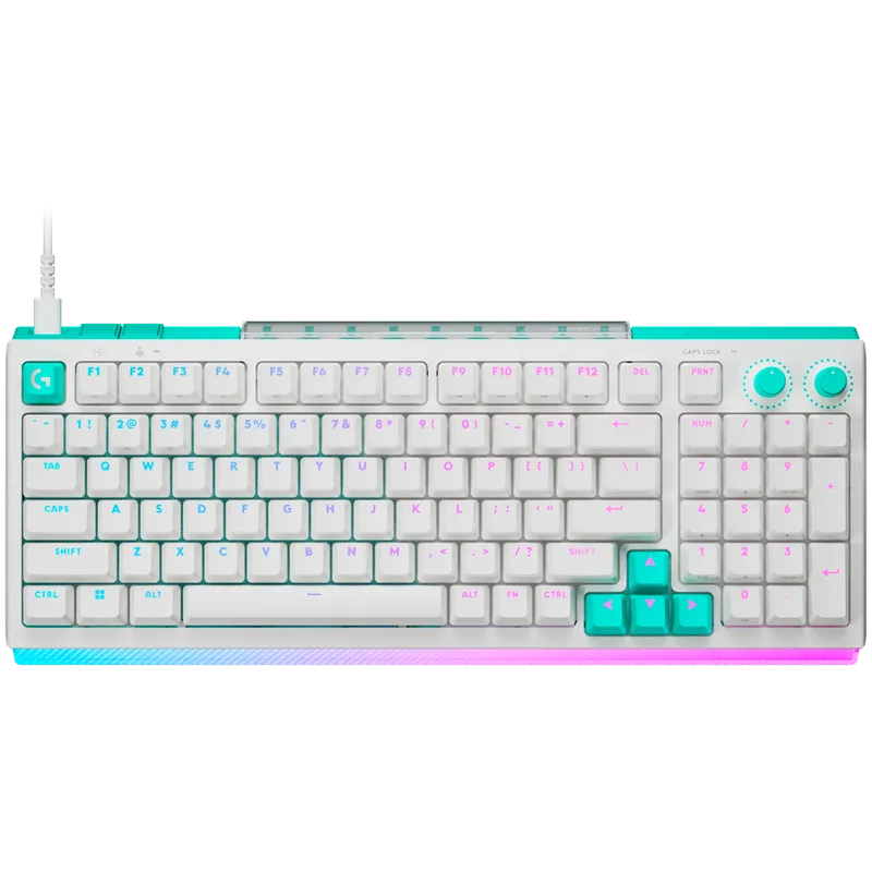 LOGITECH G512 X 98 Wired Gaming Keyboard - WHITE - US INT'L - USB - EMEA28i - 935 - TACTILE