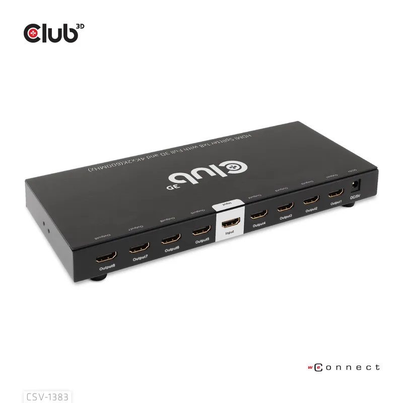 VIDEO SPLITTER HDMI 8PORT/3D 4K 60HZ CSV-1383 CLUB3D