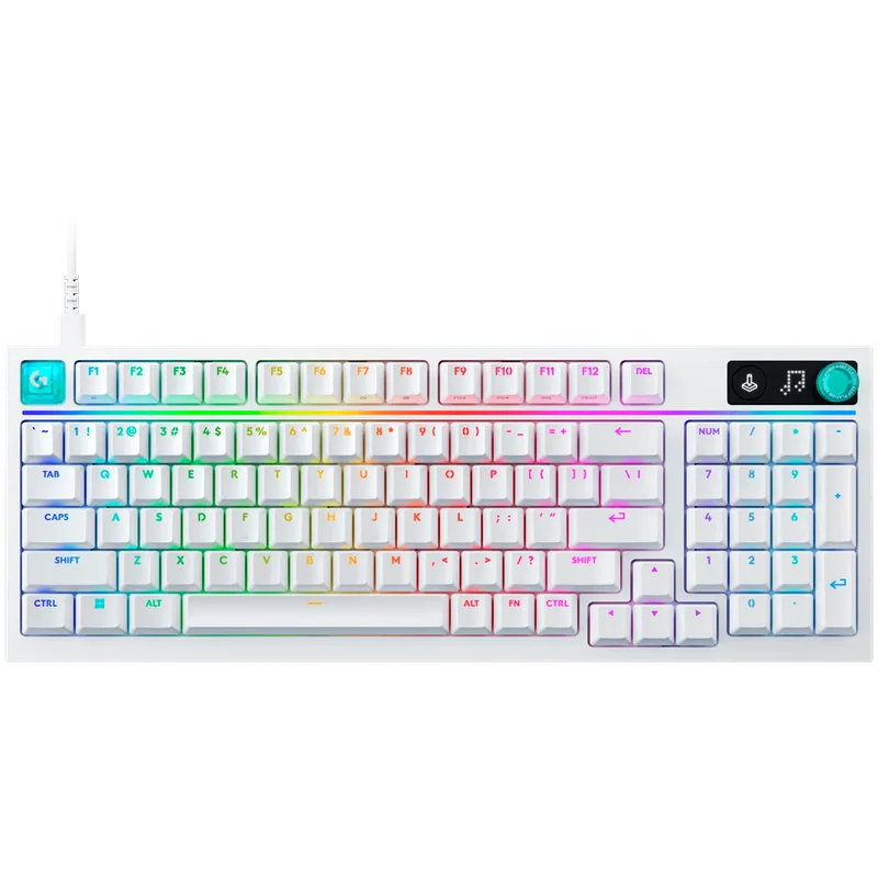LOGITECH G316 X 98 Wired Gaming Keyboard - WHITE - US INT'L - USB - EMEA28i - 935 - TACTILE