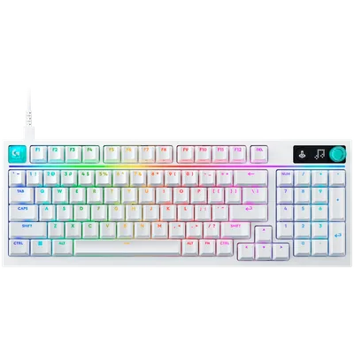 LOGITECH G316 X 98 Wired Gaming Keyboard - WHITE - US INT'L - USB - EMEA28i - 935 - TACTILE