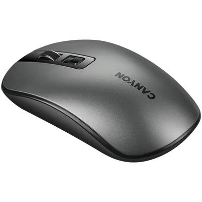 CANYON MW-18, 2.4GHz Wireless Rechargeable Mouse with Pixart sensor, 4keys, Silent switch for right/left keys,DPI: 800/1200/1600, Max. usage 50 hours for one time full charged, 300mAh Li-poly battery, Dark grey, cable length 0.6m, 116.4*63.3*32.3mm, 0.075kg
