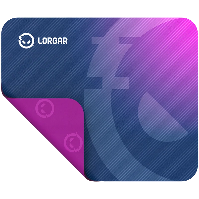 Lorgar Main 133, Gaming mouse pad, High-speed surface, Purple anti-slip rubber base, size: 360mm x 300mm x 3mm, weight 0.2kg