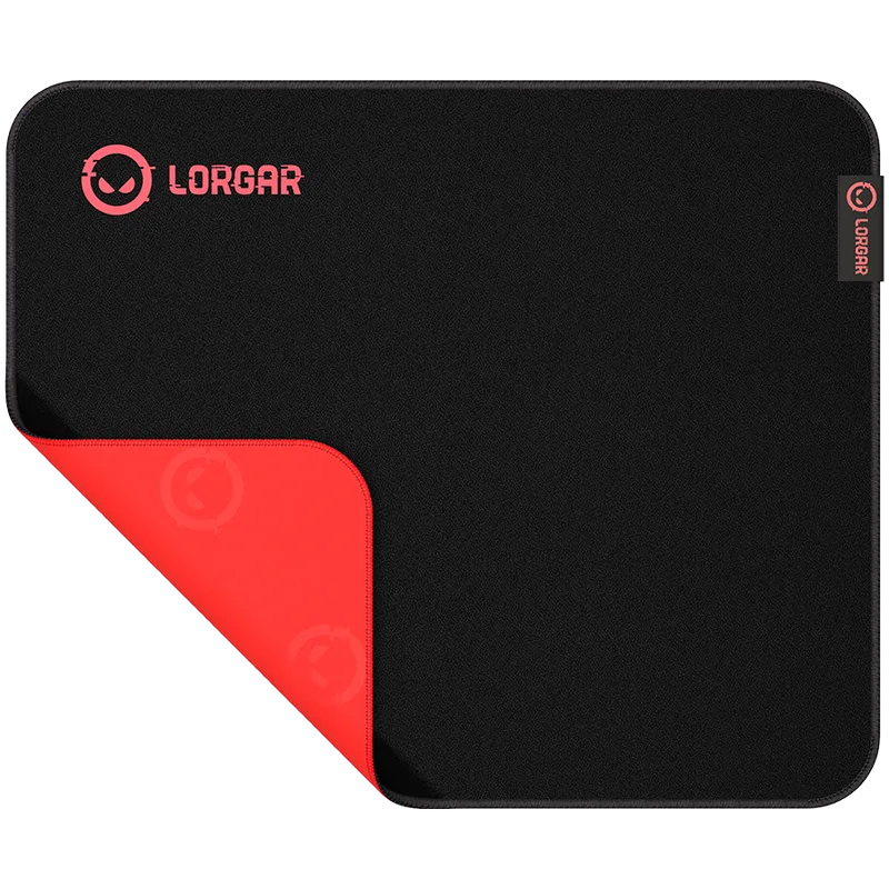 Lorgar Main 323, Gaming mouse pad, Precise control surface, Red anti-slip rubber base, size: 360mm x 300mm x 3mm, weight 0.21kg
