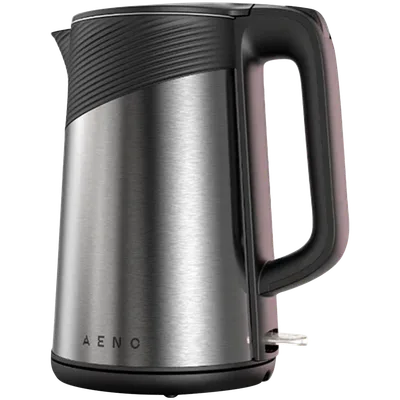 AENO EK3 Electric Kettle, 1.7L, Strix, Double Walls, Metallic Grey