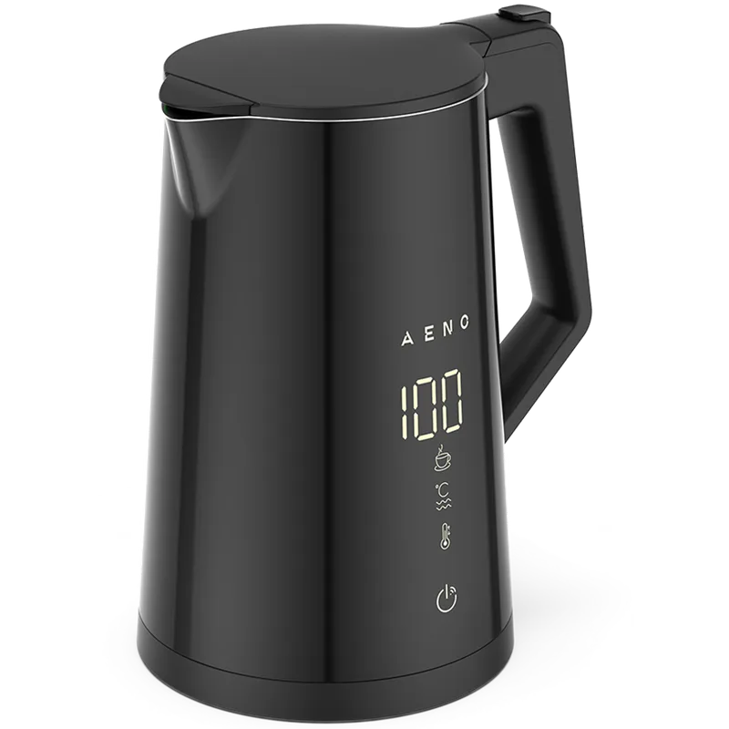 AENO EK7S Smart Electric Kettle, Wi-Fi, 1.7L, Temp Control, Strix, Black