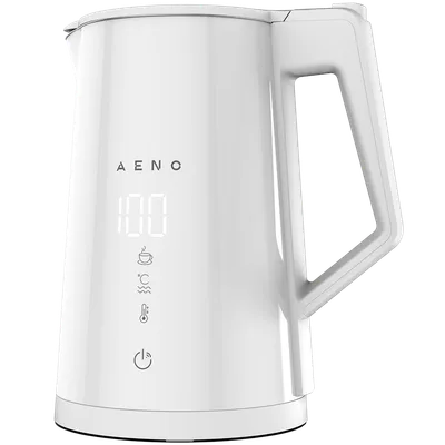 AENO EK8S Smart Electric Kettle, Wi-Fi, 1.7L, Temp Control, Strix, White
