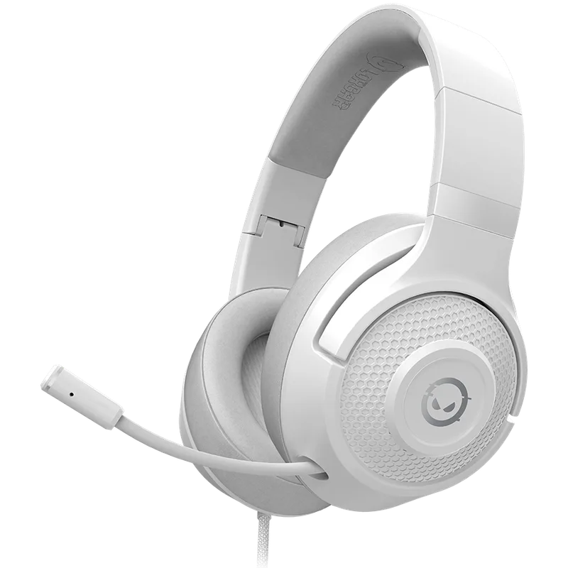 LORGAR Noah 101, Gaming headset with microphone, 3.5mm jack connection, cable length 2m, foldable design, PU leather ear pads, size: 185*195*80mm, 0.245kg, white