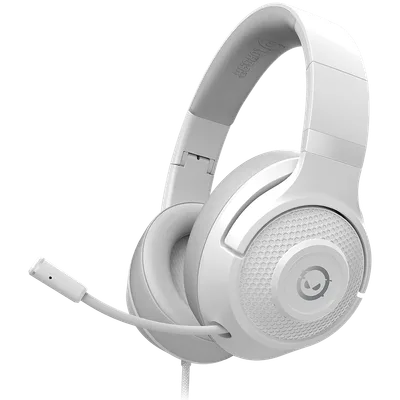 LORGAR Noah 101, Gaming headset with microphone, 3.5mm jack connection, cable length 2m, foldable design, PU leather ear pads, size: 185*195*80mm, 0.245kg, white