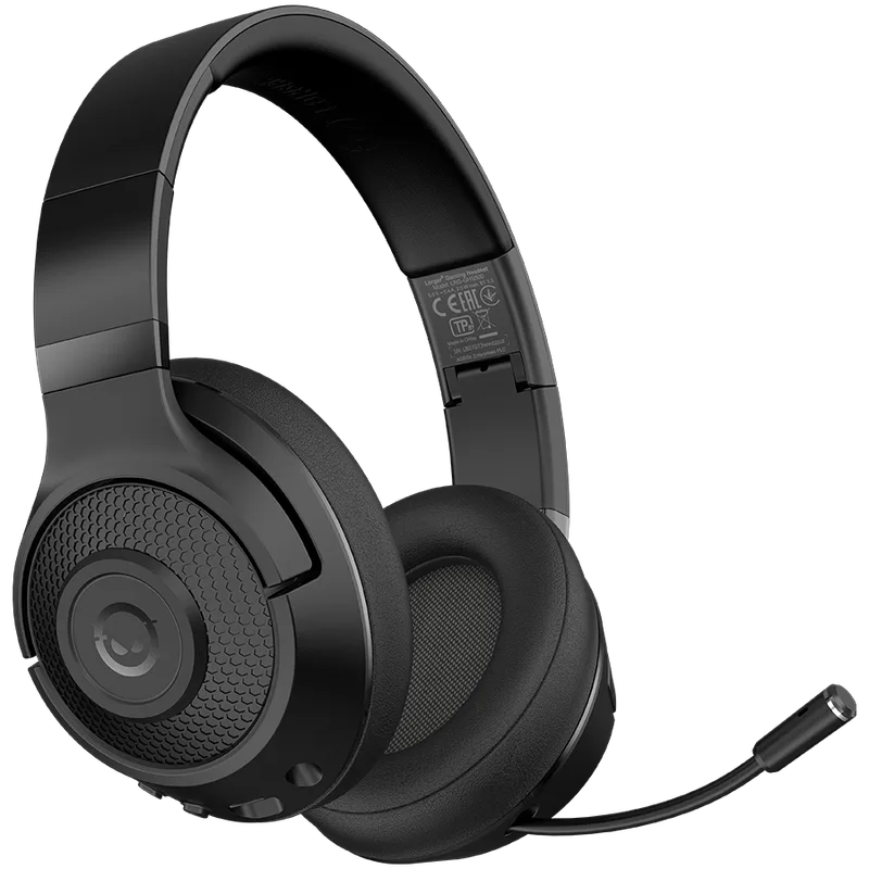 LORGAR Noah 500, Wireless Gaming headset with microphone, JL7006, BT 5.3, battery life up to 58 h (1000mAh), USB (C) charging cable (0.8m), 3.5 mm AUX cable (1.5m), size: 195*185*80mm, 0.24kg, black