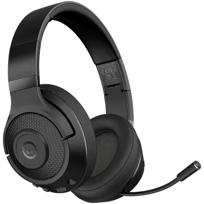 LORGAR Noah 500, Wireless Gaming headset with microphone, JL7006, BT 5.3, battery life up to 58 h (1000mAh), USB (C) charging cable (0.8m), 3.5 mm AUX cable (1.5m), size: 195*185*80mm, 0.24kg, black