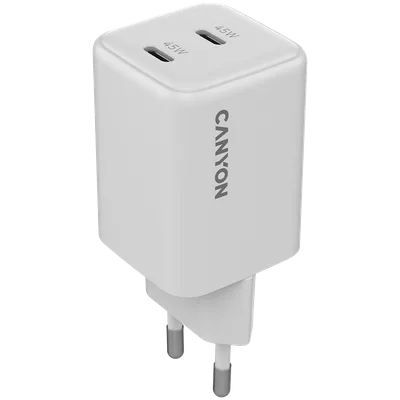 CANYON charger CU45CC GaN 45W 2xPD EU White