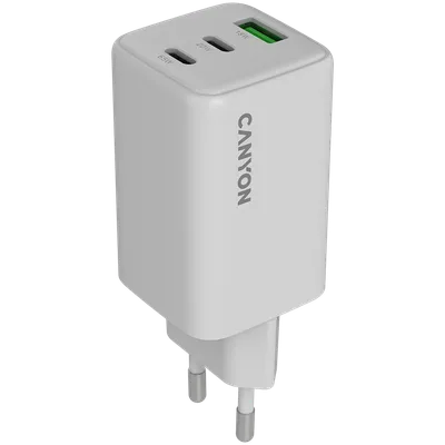 CANYON charger CU65ACC GaN 65W 2xPD 1xQC EU White