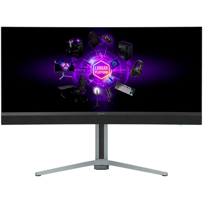 LORGAR 34MP1, UWQHD MiniLED Gaming Monitor Pro, 34'' (3440*1440) VA curved monitor, black/milky grey
