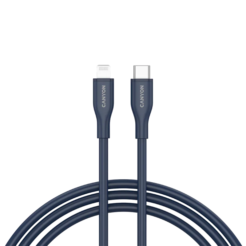 CANYON cable CLNM60 C-L 60W MFI 1m Silicon Blue