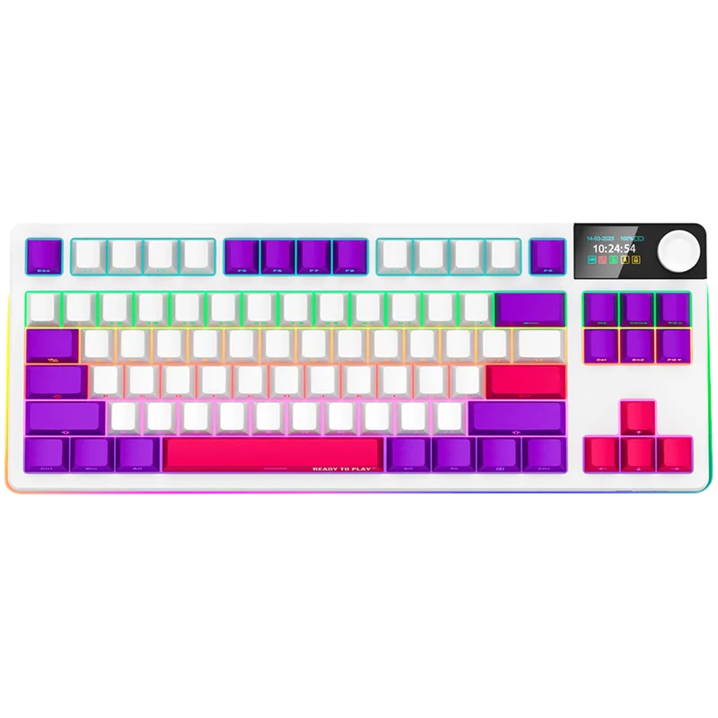 LORGAR KBP70TKLW, Wireless TKL Mechanical Gaming Keyboard Pro, White, EN layout
