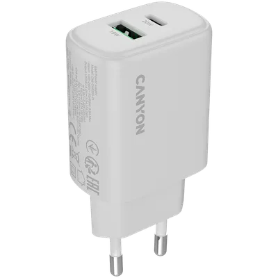 CANYON charger OnCharge 200 20W 1xPD 1xQC EU White