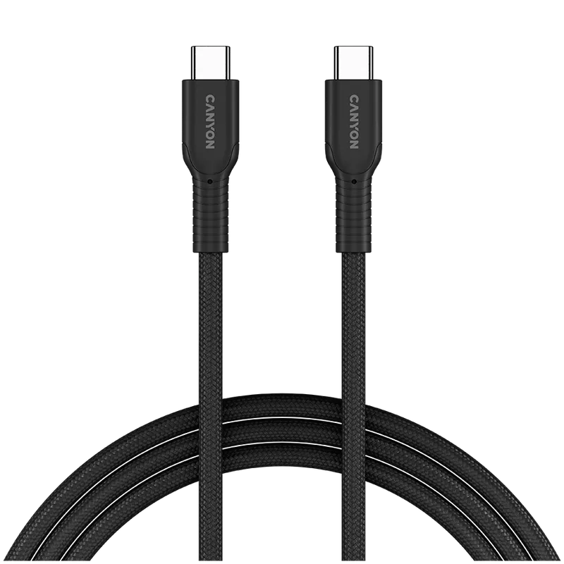 CANYON cable OnWire 60CL C-C 60W COLOR Braided 1m Black