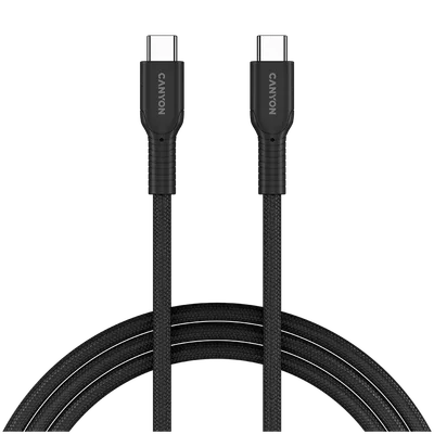 CANYON cable OnWire 60CL C-C 60W COLOR Braided 1m Black