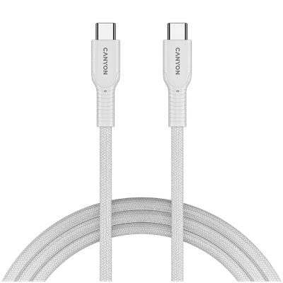 CANYON cable OnWire 60CL C-C 60W COLOR Braided 1m White