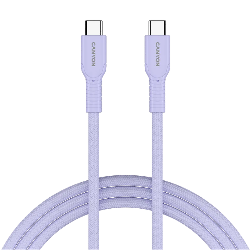 CANYON cable OnWire 60CL C-C 60W COLOR Braided 1m Purple