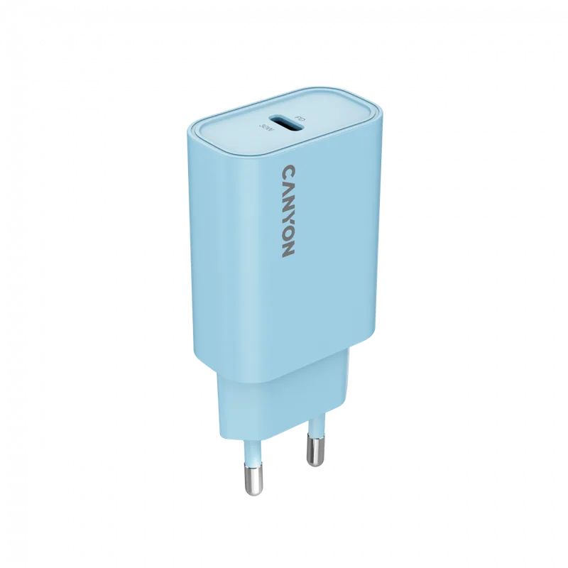 CANYON charger OnCharge 30CL Max Power 30W 1xPD EU Light Blue