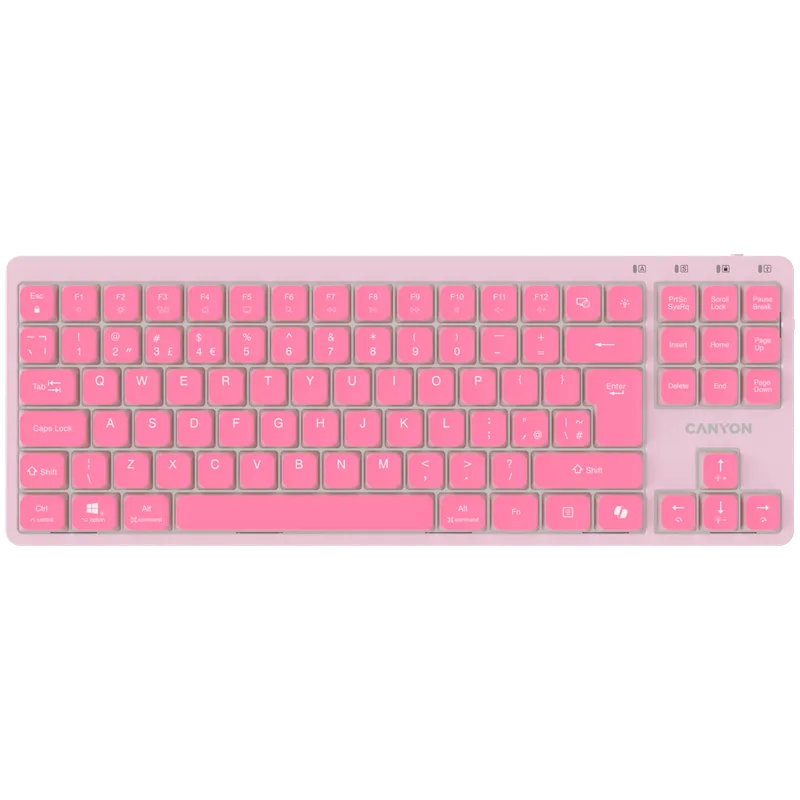 CANYON Keyboard OnType 10 Low Profile EN Wired Pink